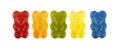 Neon gummy candies