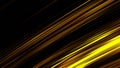 Neon halogen light straight rays flashing on black background, seamless loop. Animation. Abstract blinking yellow lines