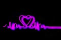 Neon heart display on the window of a store Royalty Free Stock Photo