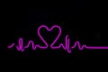 Neon heart display on the window of a store Royalty Free Stock Photo