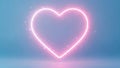 Neon Heart on Gradient Background Royalty Free Stock Photo