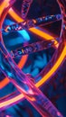 Neon Helix: Vibrant DNA Abstraction