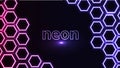 neon hexagon abstract design Royalty Free Stock Photo