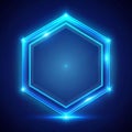 Neon hexagon  abstract background Royalty Free Stock Photo