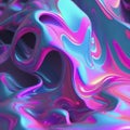 Neon holographic pink and blue waves, ai generation Royalty Free Stock Photo
