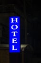 Neon Hotel Sign Royalty Free Stock Photo