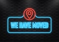 Neon Icon. Color we have moved thin line bubble. concept of locator land mark like ecommerce delivery or transfer label
