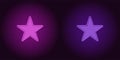 Neon icon of Purple and Violet Star