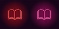 Neon icon of Red and Pink Book