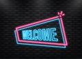Neon Icon. Vintage Welcome Banner. Vector Banner. Invitation Card, Banner.