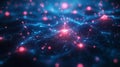 Neon illustrations of string theory concepts showcasing multidimensional strings and theoretical physics in a vibrant