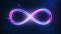 Neon infinity metaverse symbol Royalty Free Stock Photo
