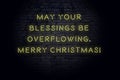 Neon inscription of christmas and new year greetings on brick wall Royalty Free Stock Photo