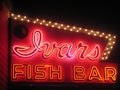 Neon Ivars Fish Bar sign