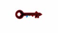 Neon Key Illustration on White Background for Security and Access Concepts