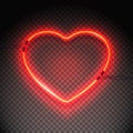 Neon lamp heart Royalty Free Stock Photo