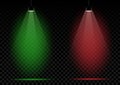 Neon lamps green and red lights Royalty Free Stock Photo