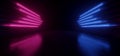 Neon Laser Cyber Sci Fi Line Shaped Lights Glowing Classic Retro Blue Red Purple Pantone Reflective Concrete Grunge Club Night