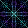 Neon laser lines pattern. Vector geometric seamless texture with delicate grid Royalty Free Stock Photo