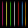 Neon laser tube light lines. Isolated