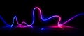 Neon laser wave for music equalizer concept. Royalty Free Stock Photo