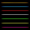 Neon lazer tube light lines.