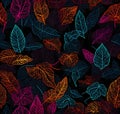 Neon leaves wordart Royalty Free Stock Photo