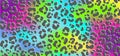Neon leopard pattern. Rainbow-colored spotted background. Vector animal print. Wallpaper Royalty Free Stock Photo