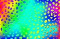 Neon leopard pattern. Rainbow-colored spotted background. Vector animal print. Wallpaper Royalty Free Stock Photo