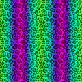 Neon leopard pattern. Rainbow-colored spotted background. Vector animal print. Wallpaper Royalty Free Stock Photo