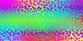 Neon leopard pattern. Rainbow-colored spotted background. Vector animal print. Wallpaper Royalty Free Stock Photo