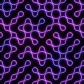 Neon light on black seamless repeat pattern