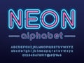 Neon light font Royalty Free Stock Photo