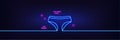 Panties line icon. Underwear pants sign. Neon light glow effect. Vector
