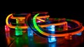 neon light hot wheels race track generative AI