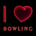 Neon light - I Love Bowling