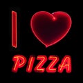 Neon light - I love pizza