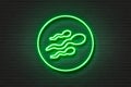 Neon light icon sperm Royalty Free Stock Photo