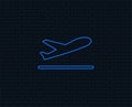 Plane takeoff icon. Airplane transport symbol.