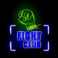 Neon Light signboard for Fight Club