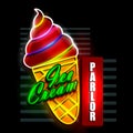 Neon Light signboard for Ice Cream Parlor