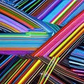 744 Neon Light Stripes: A futuristic and dynamic background featuring neon light stripes in electrifying and vibrant colors that Royalty Free Stock Photo