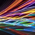 744 Neon Light Stripes: A futuristic and dynamic background featuring neon light stripes in electrifying and vibrant colors that Royalty Free Stock Photo
