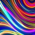 564 Neon Light Waves: A futuristic and dynamic background featuring neon light waves in electrifying and vibrant colors that cre