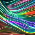 564 Neon Light Waves: A futuristic and dynamic background featuring neon light waves in electrifying and vibrant colors that cre