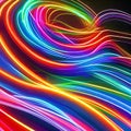 564 Neon Light Waves: A futuristic and dynamic background featuring neon light waves in electrifying and vibrant colors that cre