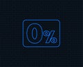 Zero percent sign icon. Zero credit symbol. Royalty Free Stock Photo