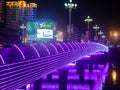Neon lighted bridge