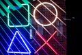 Neon lights design in office