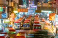 Neon lights in Mong Kok area, Hong Kong Royalty Free Stock Photo